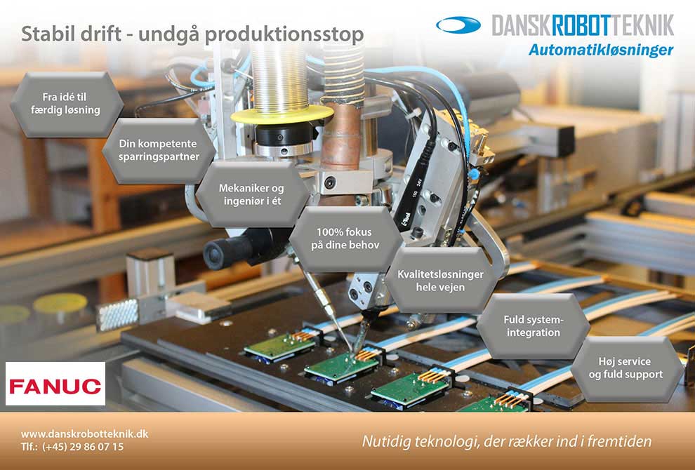 stabil drift - undgå produktionsstop - dansk robotteknik
